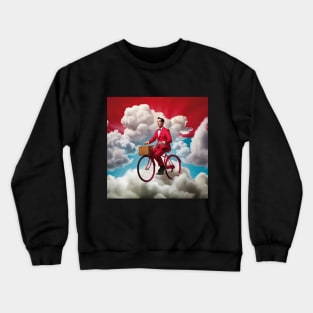 pee wee herman on bike in heaven Crewneck Sweatshirt